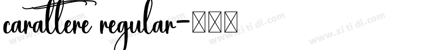 carattere regular字体转换